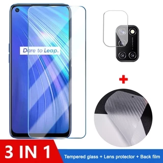 Kính Cường Lực 3 Trong 1 Cho Realme 7i 7 6i 6 Pro Realme C17 C12 C15 C11 C3 Realme7I 2.5d 9h