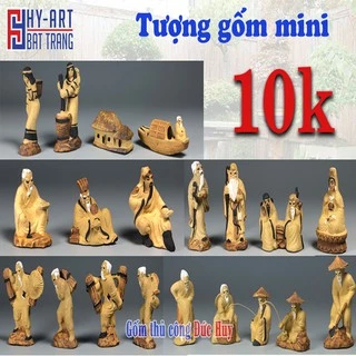 Tượng mini 10k phụ kiện trang trí hòn non bộ, hồ cá, bể cá