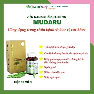 Viên Uống Khổ Qua Rừng Mudaru Chính Hãng Hộp 90 Viên Tốt Cho Người Bệnh Tiểu Đường Bệnh Gan Healthy247