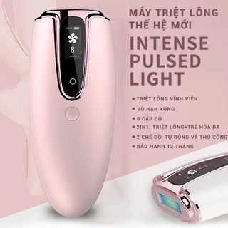 Máy Triệt Lông PREMIUM, Máy Triệt Lông Vĩnh Viễn Mini IPL Cầm Tay Tại Nhà 8 Cấp Độ, Vô Hạn Xung, Trẻ Hóa Da