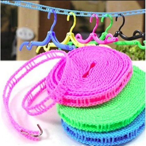Dây phơi quần áo có lỗ treo tránh gió bay, dây phơi cước siêu bền dài 5m