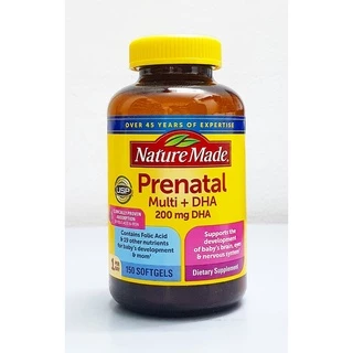 Vitamin Tổng Hợp Cho Bà Bầu Nature Made Prenatal Multi DHA 150 Viên Giúp Tăng Cường Sức Khỏe Bổ Sung Vitamin Khoáng Chất