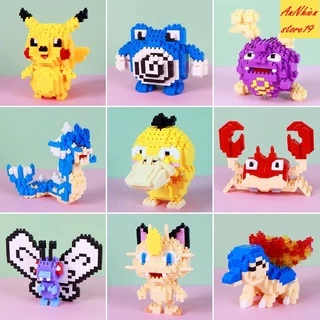 Đồ Chơi Lắp Ghép Pokemon Bộ Lắp Ráp Mini Mô Hình 3d Pikachu Chất Liệu Nhựa An Toàn Cho Bé annhienstore