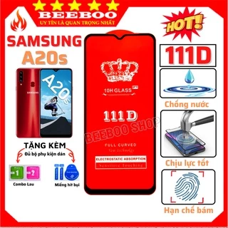 Kính Cường Lực SamSung A20S - Cao Cấp - Full màn hình 111D - Độ cứng 10H - Độ trong suốt cực cao