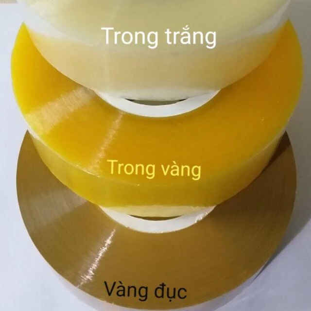 [XẢ KHO] BĂNG DÍNH LÕI DÀY LOẠI TỐT, băng dinh trong suốt 2 mặt đóng gói hàng, dán siêu dai, bang dinh trong 1kg, 0,5kg