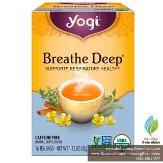 Trà Hữu Cơ Yogi Organic Breathe Deep, Hỗ Trợ Đường Hô Hấp