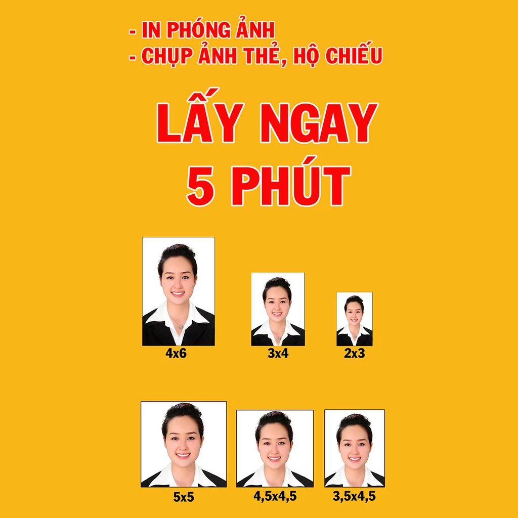 In ảnh thẻ hồ sơ, CMT. hộ chiếu, Visa lấy ngay