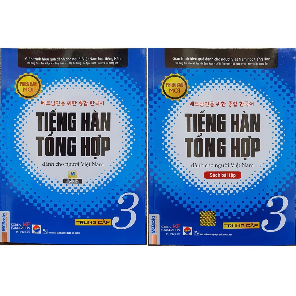 Sách học tiếng Hàn - Combo Tiếng Hàn Tổng Hợp Dành Cho Người Việt Nam Trung Cấp 3 (Sách giáo khoa + sách bài tập)