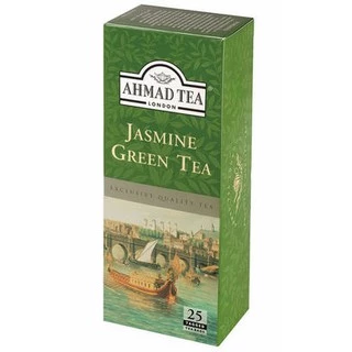 Trà xanh hương hoa Nhài Ahmad 50g (túi lọc không có bao thiếc - 25 túi/hộp) - Jasmine Green Tea