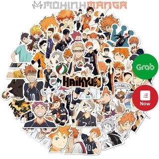 Bộ sticker Haikyuu Hinata Shoyo Kageyama Tobio Kozume Kenma (miếng dán decal Vua Bóng Chuyền) chống nước hình dán Haikyu