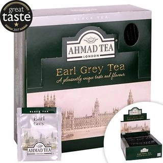 Trà đen Bá tước Ahmad 200g (túi lọc có bao thiếc - 100 túi/hộp) - Ahmad Earl Grey Tea 200g/100bags