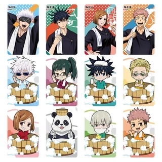  Ảnh card bo góc in hình JUJUTSU KAISEN ver TẮM HƠI Chú Thuật Hồi Chiến thẻ bo viền 5*8cm anime chibi sưu tầm #