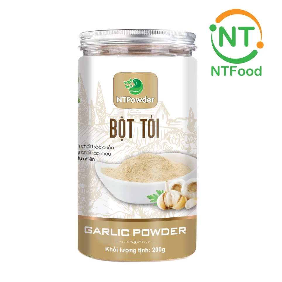 Bột Tỏi sấy lạnh nguyên chất NTPowder 200g / 100g - Nhất Tín Food