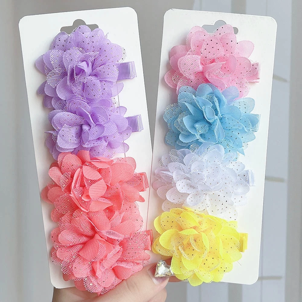 Kẹp tóc KIDSBOWS hình hoa lấp lánh dễ thương cho bé gái