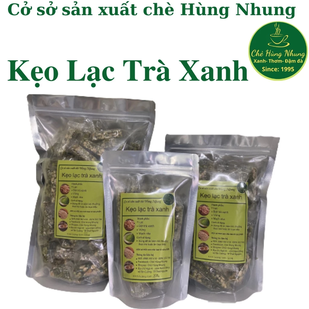 Kẹo lạc trà xanh- Chè Hùng Nhung- Tân Cương Thái Nguyên