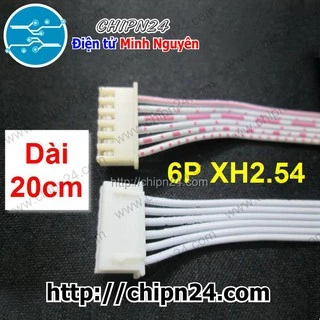 [2 SỢI] (D133) Dây bẹ 6p 20cm XH2.54mm (Dây bus, Dây cáp)