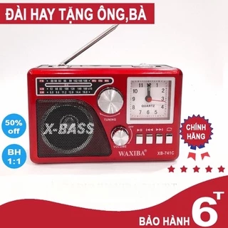 Đài FM WAXIBA XB-741C-đồng hồ đài radio-hỗ trợ thẻ nhớ usb phù hợp với người cao tuổi-Hàng Chính Hãng