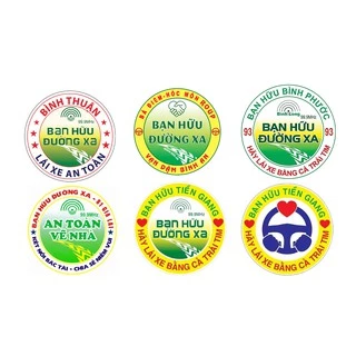 STICKER hình dán logo BẠN HỮU ĐƯỜNG XA in theo yêu cầu các tỉnh thành, nhiều kích cỡ