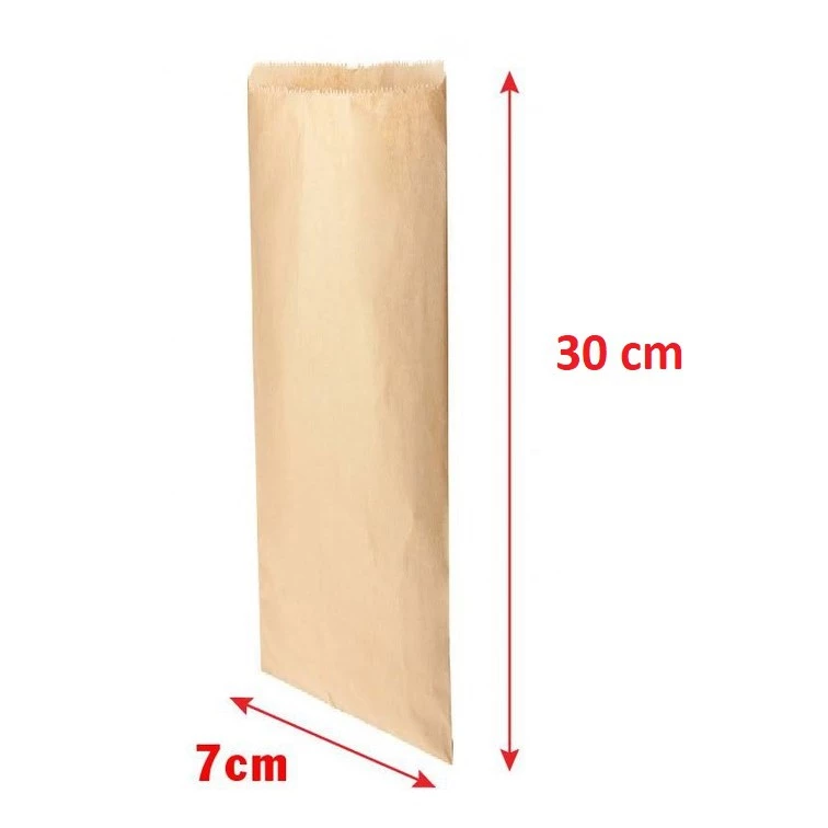 1000 Túi giấy đựng bánh mì que size 30x7 cm