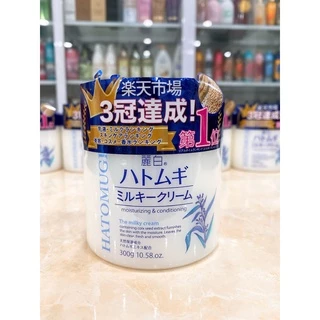 Kem Dưỡng Hatomugi Chiết Xuất Ý Dĩ Moisturizing Conditioning The Milky Cream Nhật Bản 300g