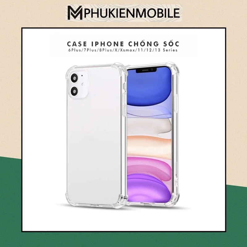 ỐP CHỐNG SỐC TRONG SUỐT SILICON -LOẠI CAO CẤP DÀNH CHO IPHONE - CHỐNG SỐC 4 CẠNH TỐT NHẤT FULL MÃ 6 ĐẾN 15PROMAX