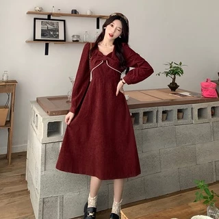 Đầm midi Perty thiết kế ngọt ngào thời trang mùa thu Hàn Quốc cho nữ