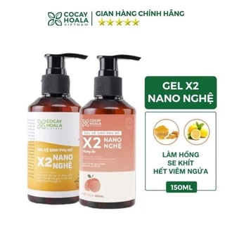 Dung dịch vệ sinh phụ nữ Giảm Ngứa Gel X2 Nano Nghệ Cỏ Cây Hoa Lá 150ml