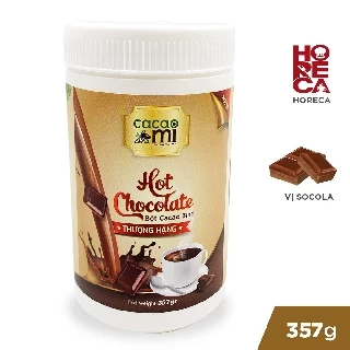 Bột socola Hot Chocolate CacaoMi thức uống sô cô la nóng thơm đậm cacao hộp thượng hạng 357g