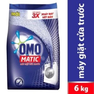 Bột Giặt OMO Matic Cho Máy Giặt Cửa Trước Hộp 6Kg (màu xanh)