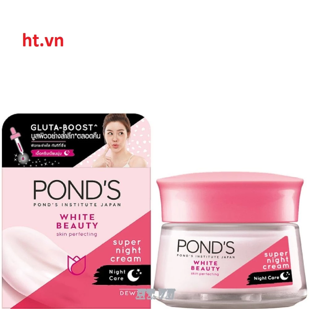 Kem dưỡng trắng da Ponds 50g hồng rạng rỡ ban đêm White Beauty 100% chính hãng