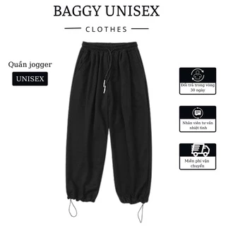 Quần jogger ống rộng CẠP CHUN UNISEX dây rút bo chun Basic  nam nữ ulzzang