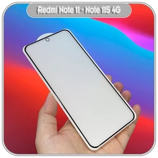 Kính cường lực cho Xiaomi Redmi Note 11 - 11S 4G chống vân tay Full viền Đen