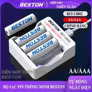 Bộ Pin Sạc AA AAA Tự Ngắt Beston Dung Lượng Cao Cho Micro, Đồng Hồ, Remote điều khiển, Đồ Chơi, Máy Ảnh, Đèn Pin