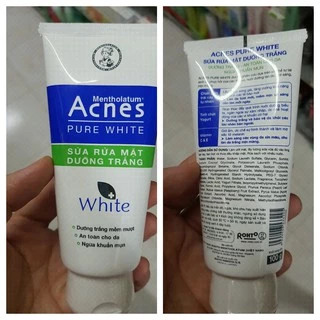 Sữa rửa mặt dưỡng trắng Acnes Pure White 100g