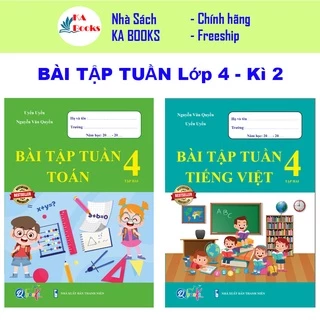 Sách - Combo Bài Tập Tuần Toán và Tiếng Việt 4 - Tập Hai (2 cuốn)