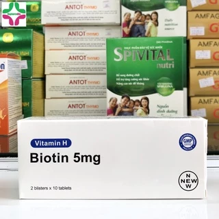 Viên uống Biotin 5mg hỗ trợ mọc tóc