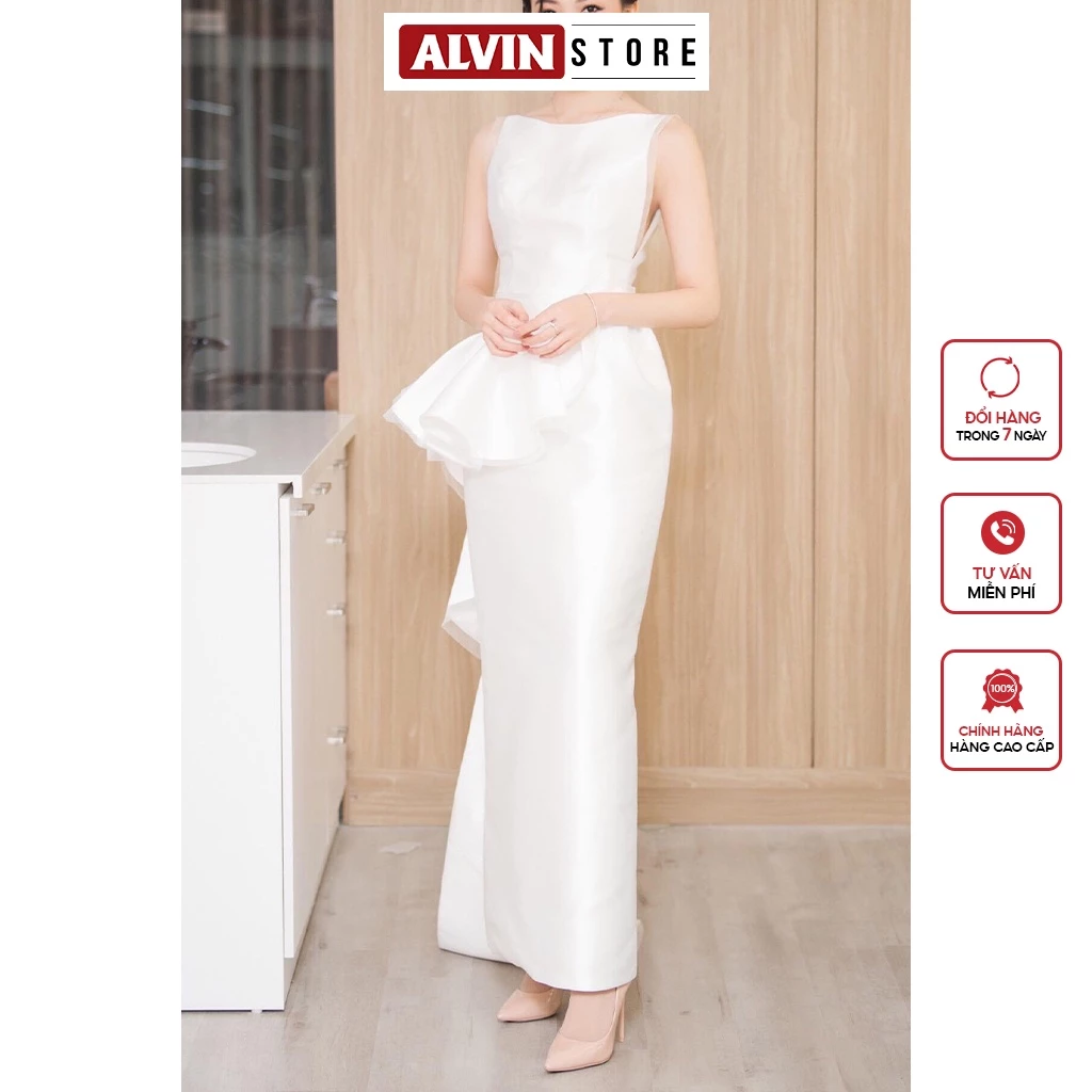 Đầm Dạ Hội Kiểu Cổ Thuyền Sát Nách Bèo Eo Alvin Store 0934