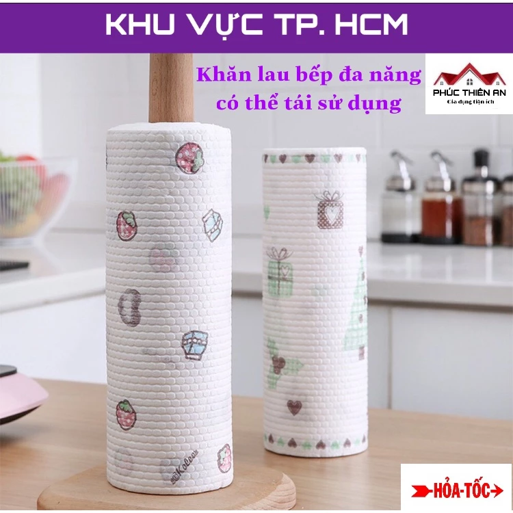 [Combo] Cuộn giấy lau nhà bếp đa năng có thể tái sử dụng nhiều lần - tiện dụng, tiết kiệm