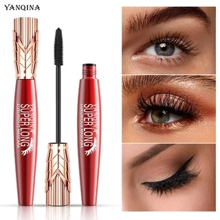 Mascara Sợi Tơ 4D YANQINA Chống Thấm Nước Không Nhòe Chuốt Dày Và Cong Mi