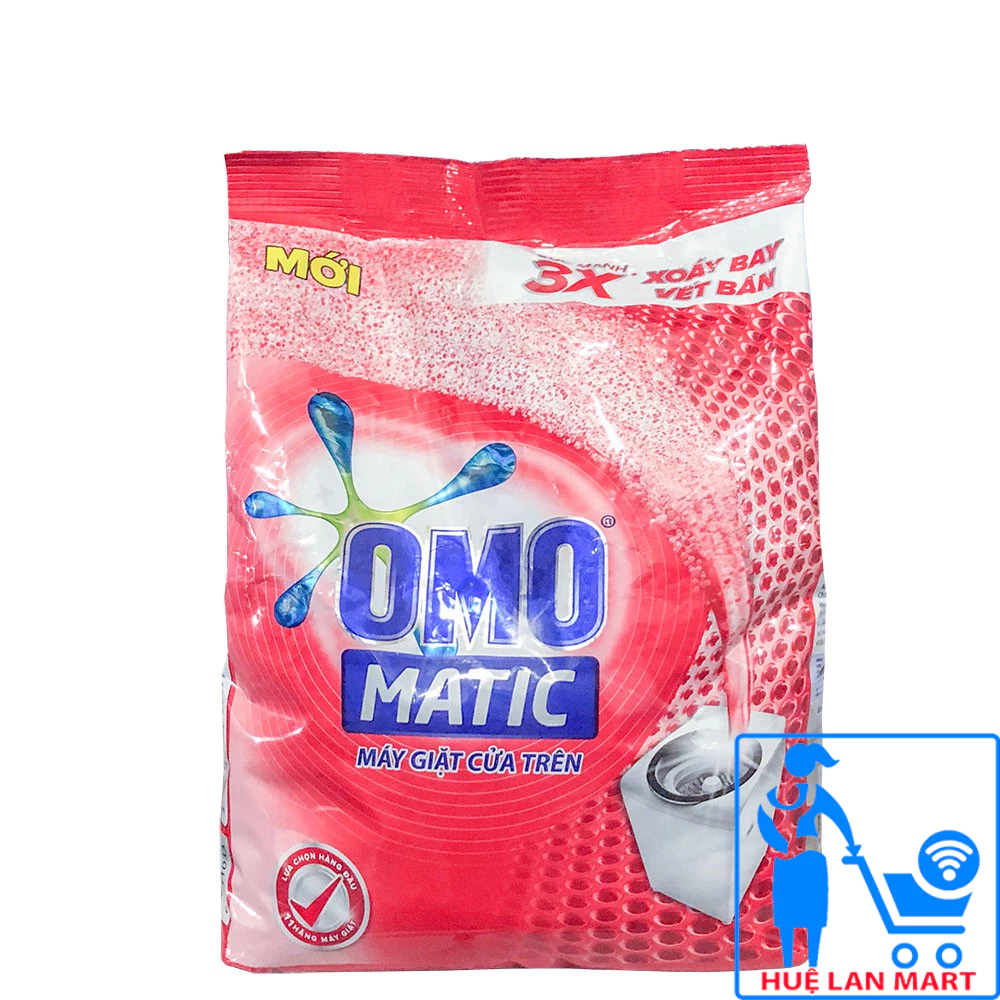 Bột Giặt OMO Matic Cho Máy Giặt Cửa Trên Túi 2.9kg (Sức mạnh 3X xoáy bay vết bẩn)