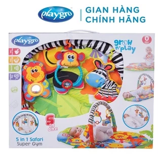 Thảm chơi thú hoang dã 5 in 1 Safari Playgro, cho bé sơ sinh đến 24 tháng