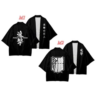 áo ATTACK ON TITAN, áo khoác kimono đội trinh sát trong ATTACK ON TITAN phong cách Nhật Bản (đặt 2 sản phẩm đc tặng mũ)