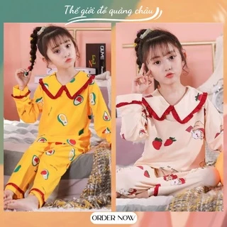 Bộ Pijama tay dài dành cho bé gái chất COTTON MỀM MÁT - Hàng Quảng Châu Cao Cấp (BN5)