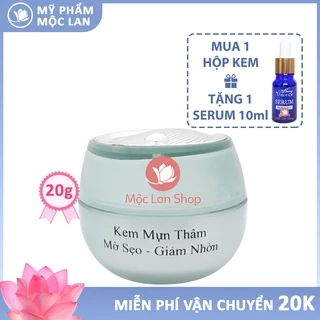 Kem mụn thâm mờ sẹo,giảm nhờn và dưỡng trắng da mặt - Kem Hương Thảo Mộc 20g - Mỹ phẩm Mộc Lan