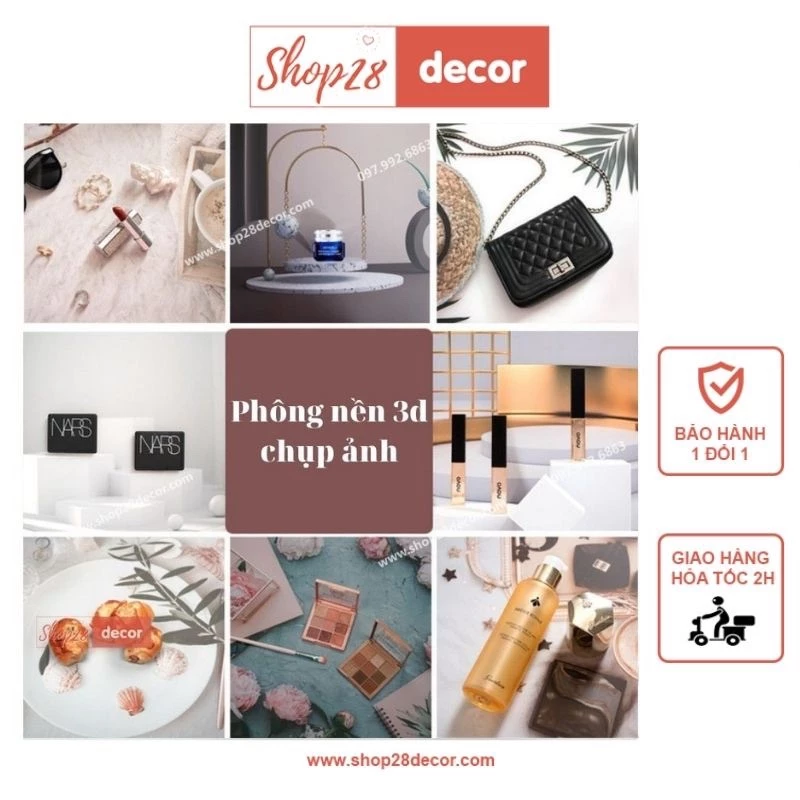 Phông nền 3D chụp ảnh 2 mặt, decor phụ kiện trang trí, phụ kiện chụp ảnh sản phẩm, chụp ảnh mỹ