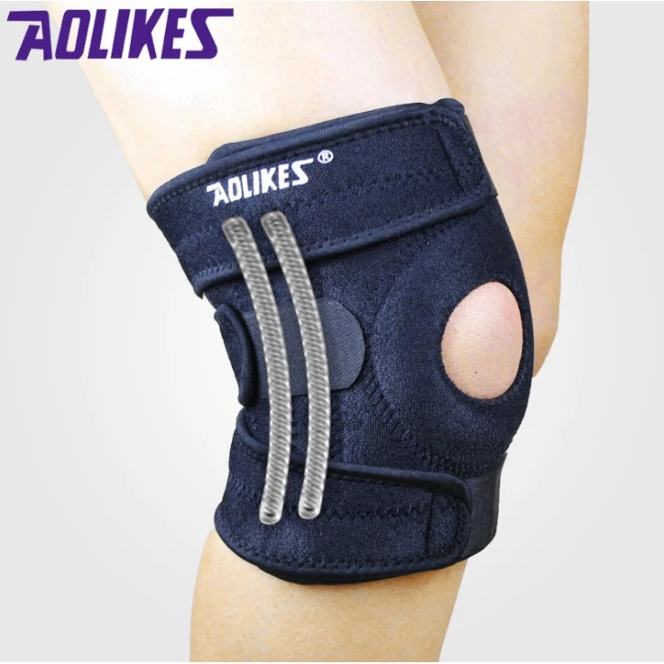 Băng Đầu Gối Silicon Thể Thao, Bó gối bóng đá, cầu lông,Gym 4 lò xo ( 1 ĐÔI ) A-7618