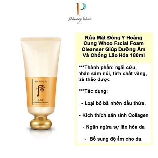 Sữa Rửa Mặt Dưỡng Ẩm Whoo Gongjinhyang Facial Foam Cleanser 180ml