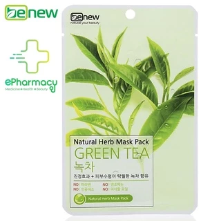 Mặt Nạ Trà Xanh Benew Natural Herb Mask Pack Green Tea giảm mụn, giảm thâm, sáng da 22ml