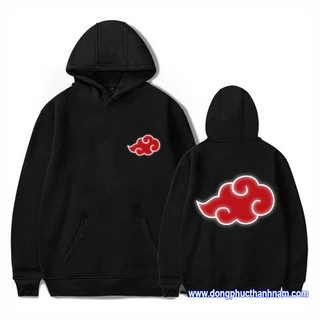 Áo akatsuki, áo hoodie tổ chức akatsuki Naruto phản quang, áo Naruto phản quang