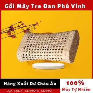 【VIDEO ĐAN】Gối mây tre đan làng nghề Phú Vinh BAMBOO ECO , chất liệu tự nhiên thoáng mát (100% mây tự nhiên)